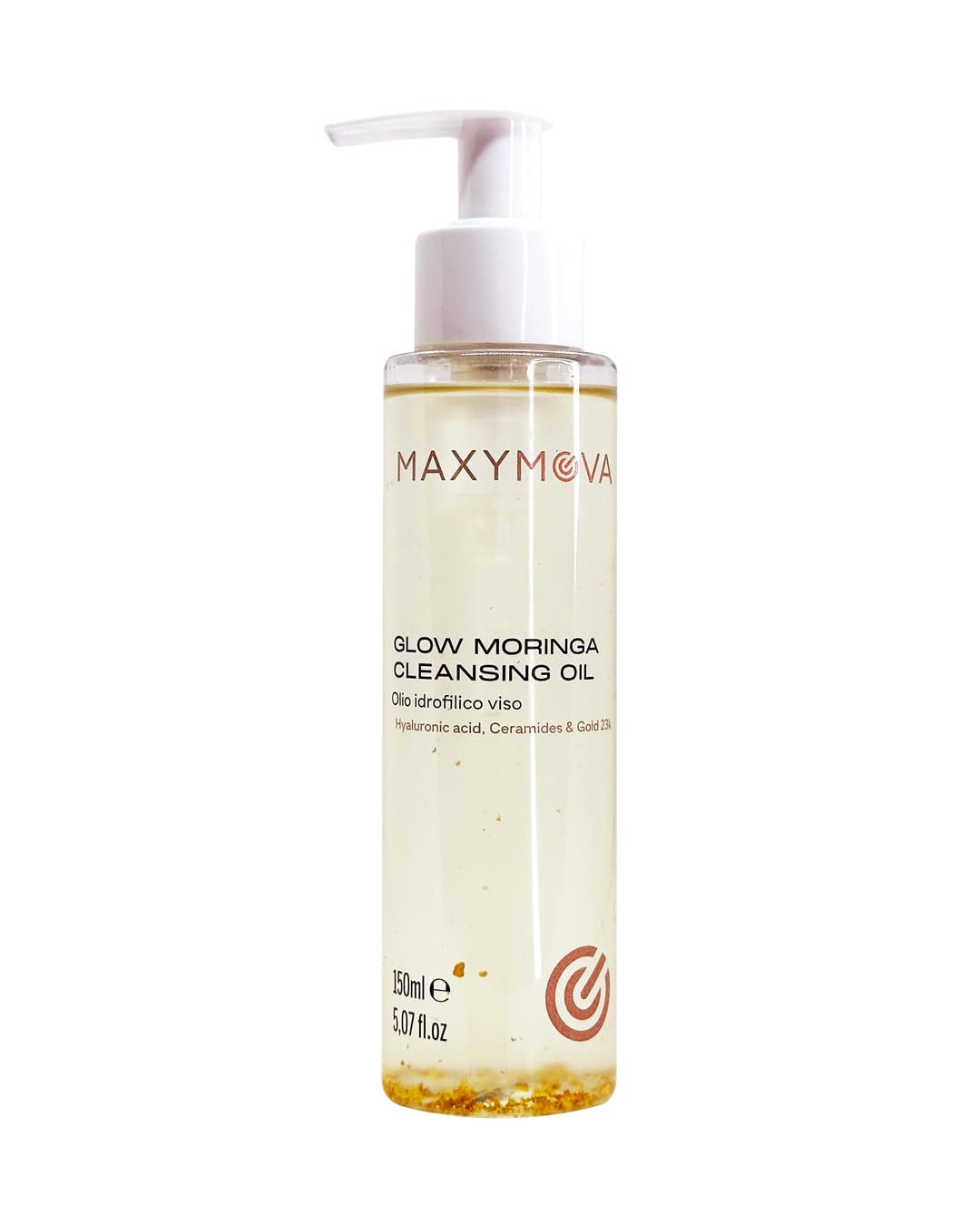 MAXYMOVA Glow Moringa Cleansing Oil – Aceite limpiador hidrófilico con oro de 23 quilates, moringa y ácido hialurónico – Edición Limitada para una piel luminosa e hidratada