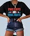 YZMI Stars Stripes and Equal Rights Shirt Women's Oversized 4th of July T-Shirt Independence Day Shirts 1-Black XL