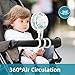 HandFan Portable Stroller Fan [Max 31 Working Hours], Attachable Stroller Fan Clip on for Baby, 4000mAh Rechargeable Battery, 360° Rotate Flexible Tripod, Cooling for Car Seat Crib Treadmill Travel