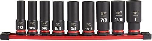 Milwaukee Herramienta Eléctrica 9 Pieza 1/2" Drive Deep Sae