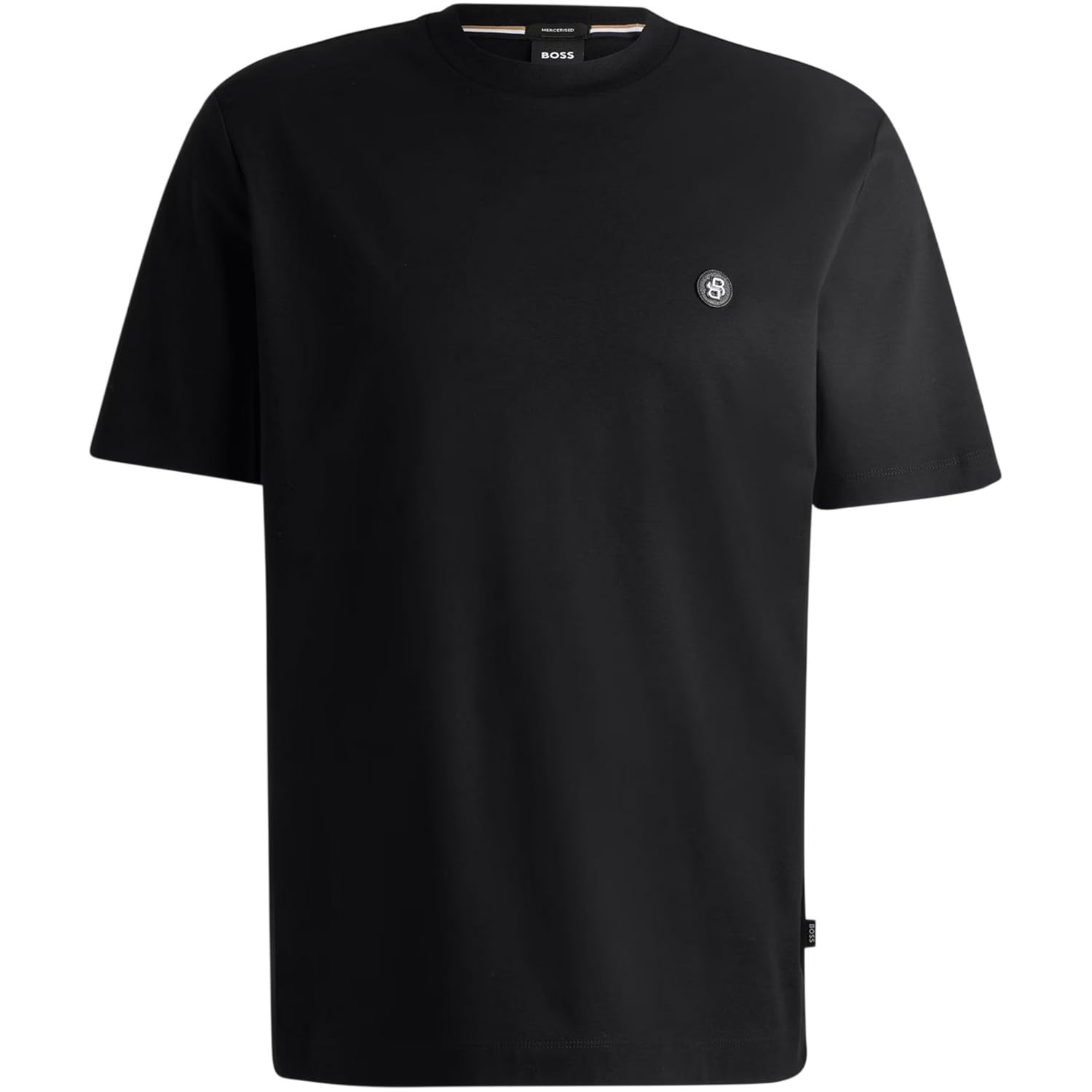 T-shirt bawełniany męski gładki biały BOSS