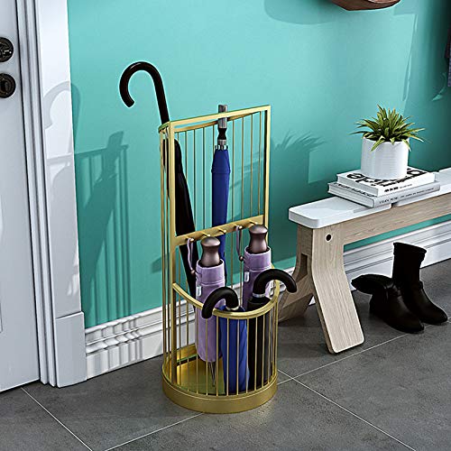 Support de parapluies demi-cercle doré pour entrée de maison et bureau