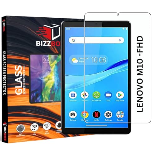 Image of Tempered Glass Full Screen Protector For Lenovo M10 FHD TEL TB-X605FC 10.1 Anti-Scratch & Smudge Proof (Transparent) (Pack Of 1)