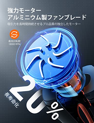 AstroAI カークリーナー 車用掃除機 車 掃除機 ポータブル車