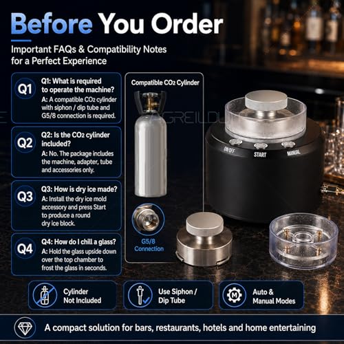 Máquina portátil 2-en-1 para hacer hielo seco y enfriar vasos miniatura 6