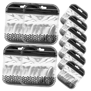 FOMIYES 100 Stück Schmuckbeutel Selbstverschließend Schwarz