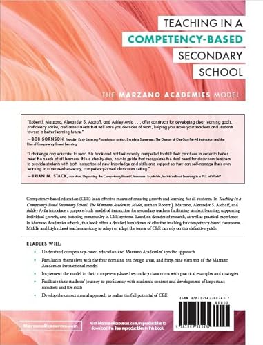 Teaching In A Competency-Based Secondary School: The Marzano Academies Model (Your Definitive Guide To Maximize The Potential Of A Solid Competency-Based Education Framework) #TOP1