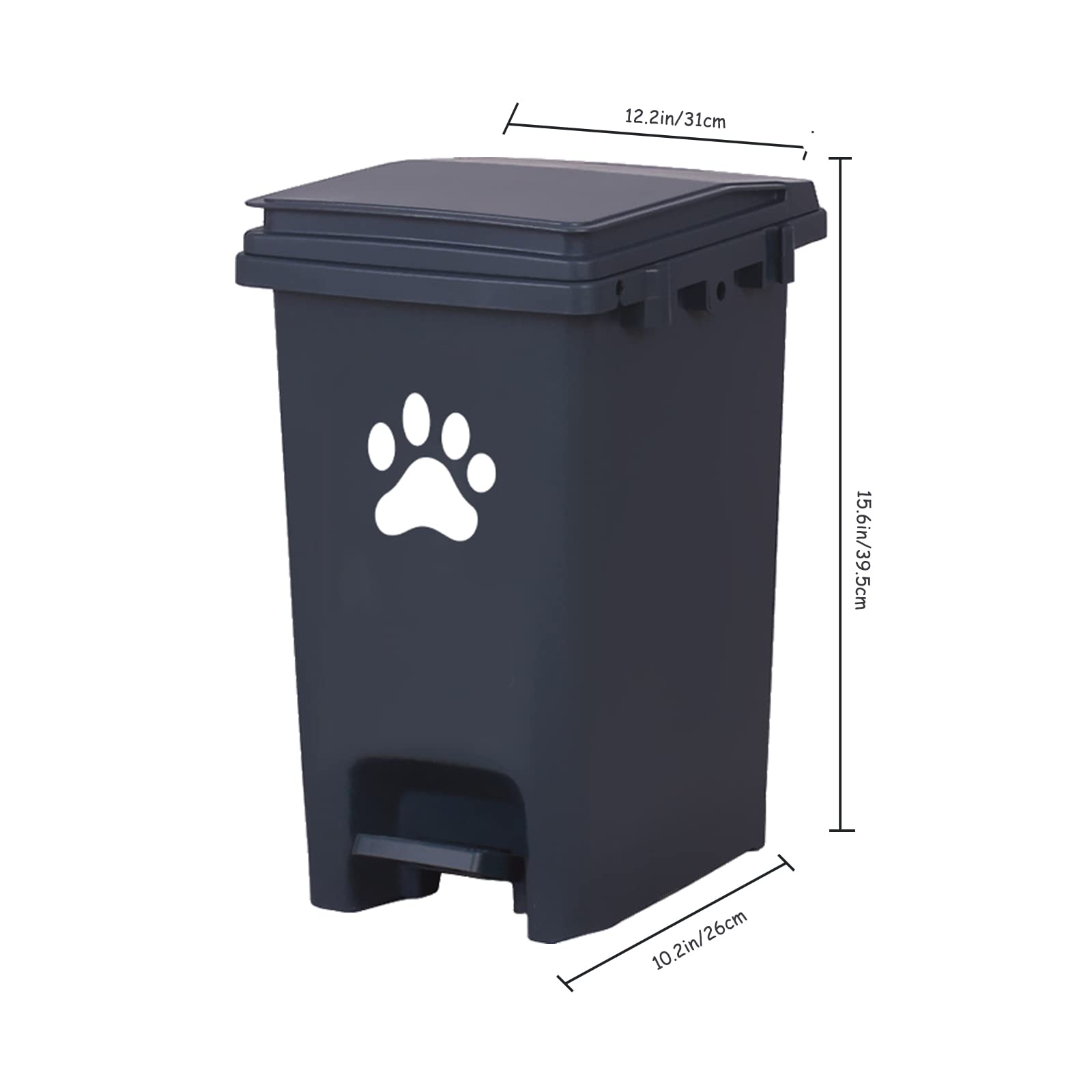 Dog Poop Trash Can For Outdoors Dog Waste Station With Lid Handsfree