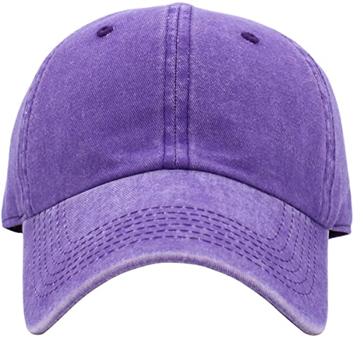 image for KBETHOS KB-PG-Low Washed Purple Original Classic Low Profile Cotton Ha