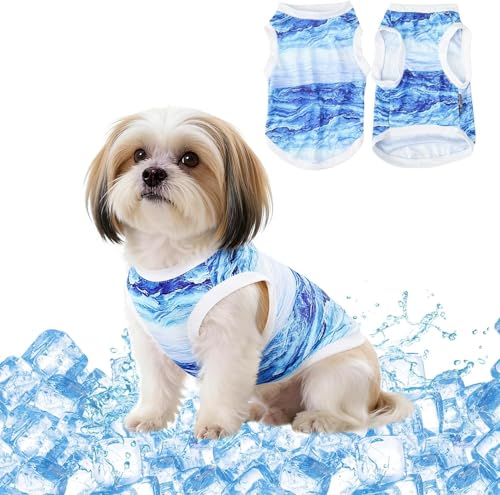 Gilet Rinfrescante per Cani, Gilet Rinfrescante Cane, Giacca di Raffreddamento per Cani Traspirante, Cappottino Refrigerante Cane Leggero, Giubbotto di Raffreddamento per Cani di Taglia Media Piccola