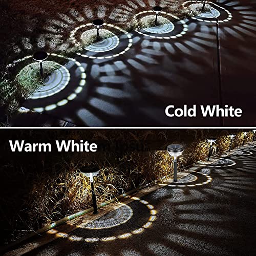 Solar Pathway Lights 6 Pack, Solar Path Lights Outdoor Waterproof Super Bright Up To 12Hrs, Auto On/Off, Warm/Cold White, Low Voltage Landscape Lights For Garden Yard Driveway Walkway Sidewalk Lawn #TOP1