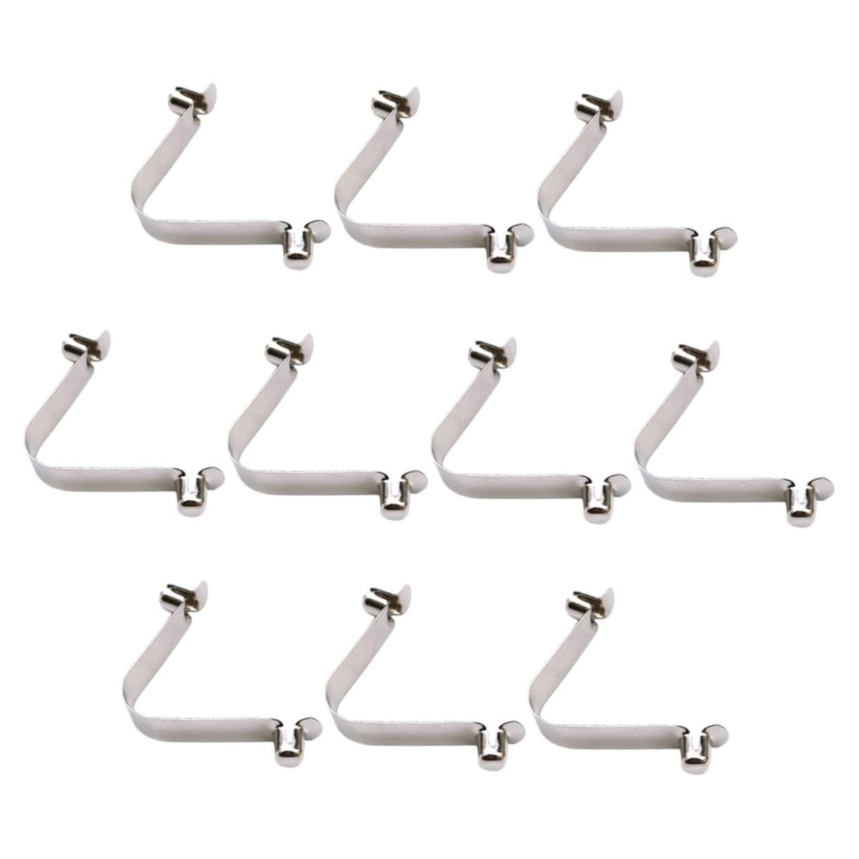 Sosoport 20 Pcs Spring Buckle V Clips for Pool Brush Pool Brush Clip Spring Clips Pool Vacuum Head Swimming Net Clips Outdoor Pools Pool Clasp Outside Tent Solid Stainless Steel