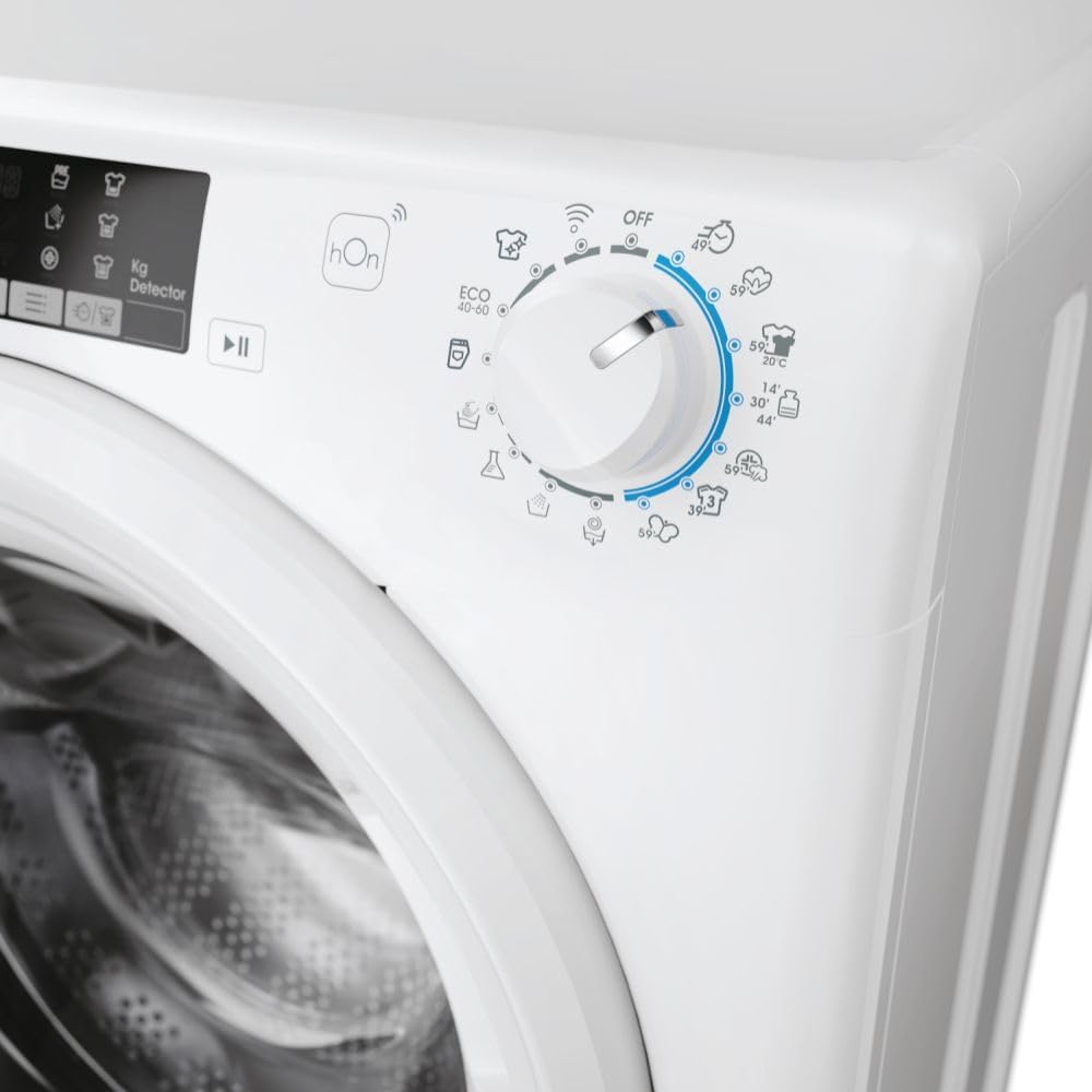 Close-up of the washing machine's program selection dial