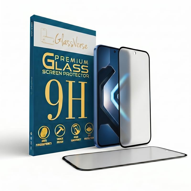 Image of GlassVerse Matte Tempered Glass for Infinix GT 30 | Anti Glare, Smooth Touch Screen Protector, 9H Hardness, Edge to Edge, Case Friendly, Hassle-less Installation Kit Included. (Pack of 1)