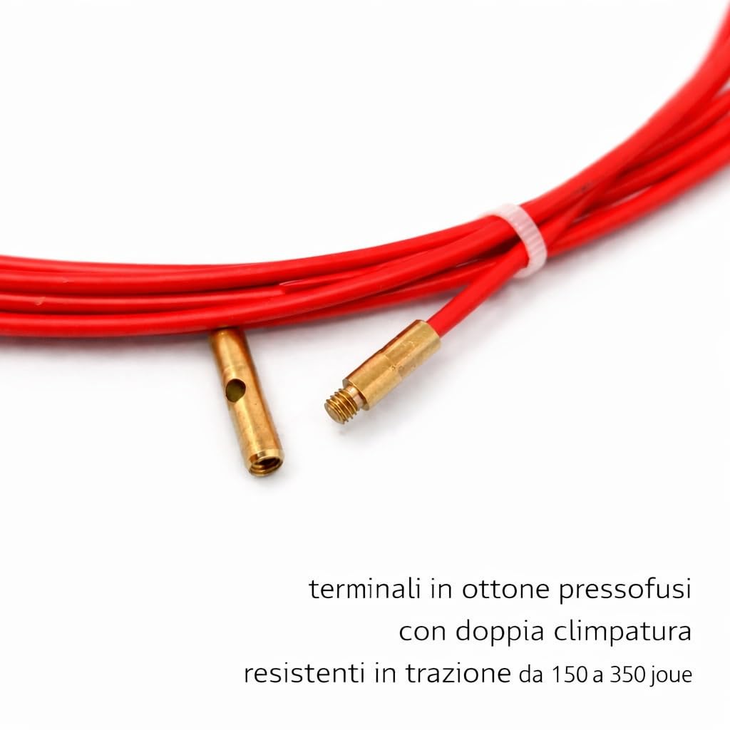 Sonda Passacavi Professionale in Fibra di Vetro IL PASSACAVO DEFINITIVO, Pilota cavi elettrici - innovativa Struttura TechFirerGlass Ø 2 mm. Molla Elettricista Ultra Rigida.