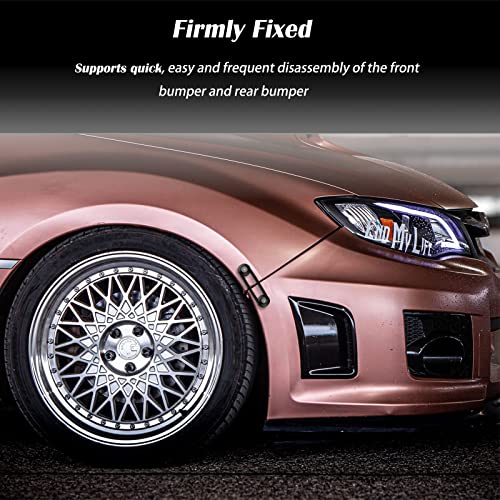 Bumper Quick Release Kit,Quick Release Front Rear Bumper Fasteners Holders O-Ring Rubber Band Stainless Steel Bolts Nuts Washers Car Tire Valve Caps Compatible For Universal Car Bumper #TOP4