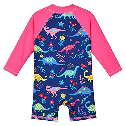 Image of XFGIRLS Baby /Toddler Girls Swimsuit Long Sleeve One-Piece Bathing Suit Rash Guard
