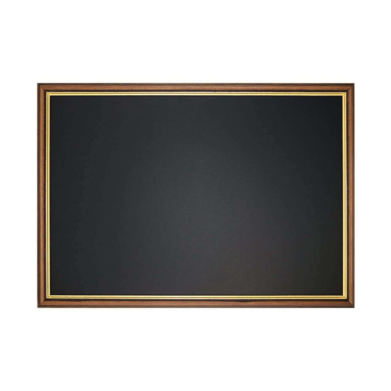 Kreidetafel Antik mit Barockrahmen in braun mit Goldsträhne, 100 x 50 cm