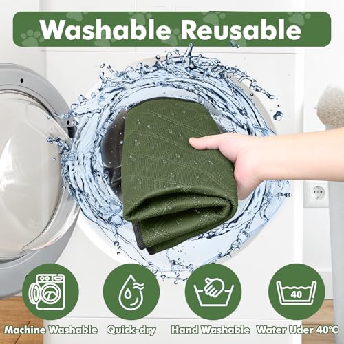 Image of Persure Dog Cat Pet Playpen Puppy Crate Cage for Indoor Outdoor Travel | Nursing Rest Zone Recovering Pet Quarantine Room Portable Pop Up Easy to Set up lightweight(Premium Green with Pad,Small)