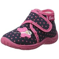 Beck Girl's Jolly Hi Top Slippers, Blue, 5 UK Child