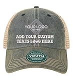 INK STITCH Youth Kids OFAY Legacy Old Fashioned Custom Embroidery Trucker Caps - Navy