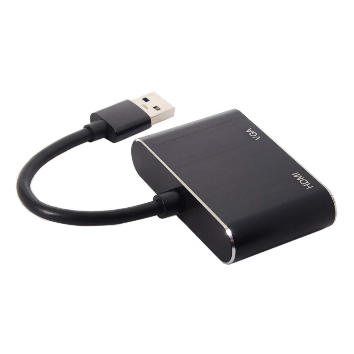 JSER Câble adaptateur USB 3.0 et 2.0 vers HDMI et VGA HDTV carte graphique externe compatible avec Windows Mac ordinateur portable