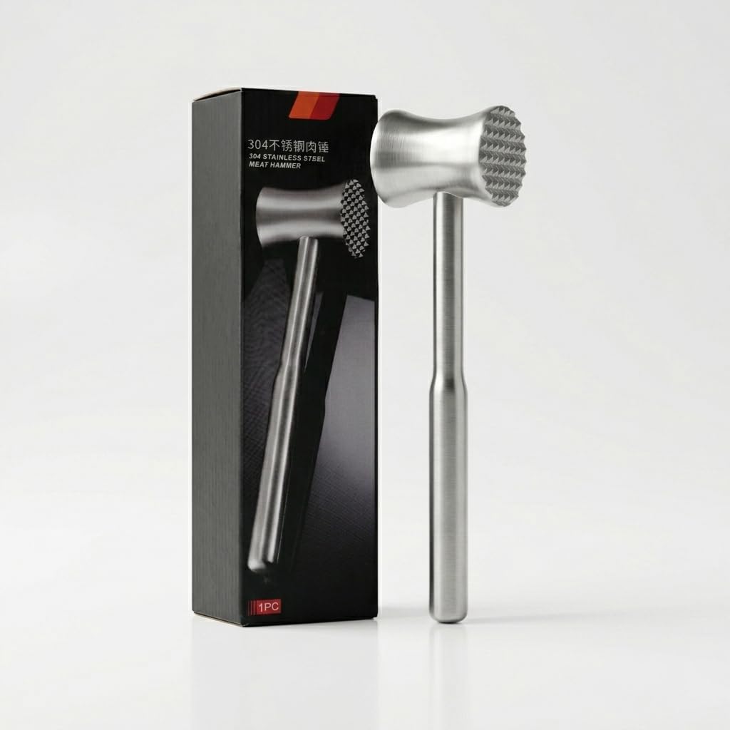 Martillo Ablandador de Carne Acero Inoxidable 304