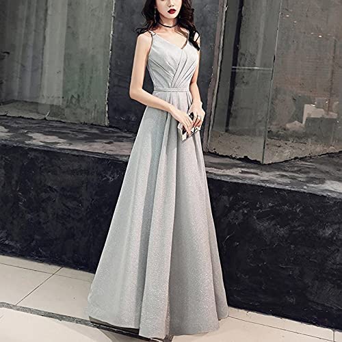 グレー Vネック ロングドレス Amazon.co.jp: Wdress、イブニングドレス女性Vネックロングフォーマル
