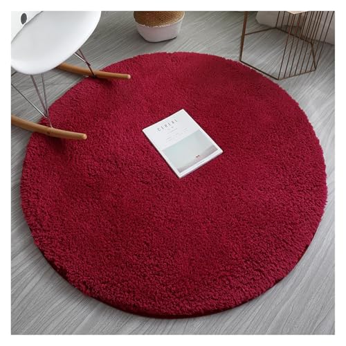 Coussin de tapis rond de qualité supérieure en polyester doux 120cm bluegray