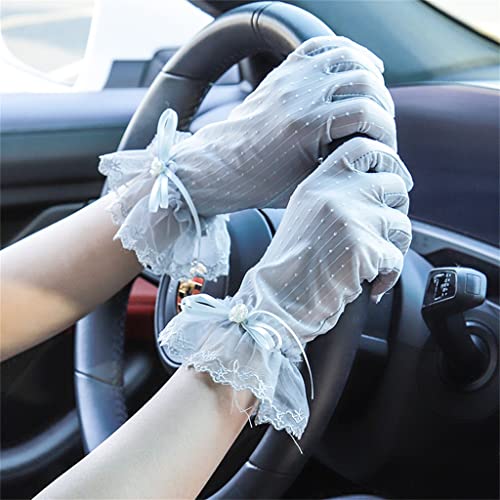 Guantes de encaje cortos transpirables para evitar sudor en primavera 3