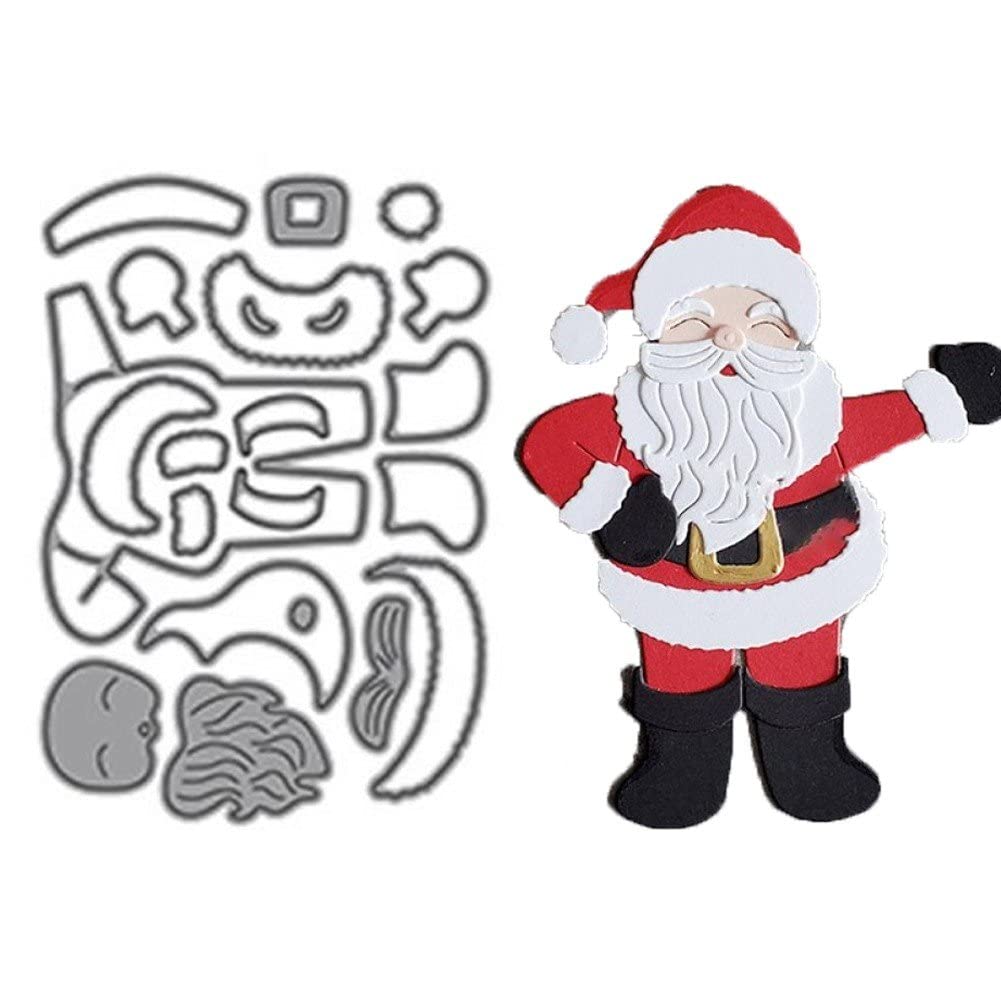 Wudaizhi Santa Claus Metal Cutting Christmas Scrapbooking Die Cut Stamps Decoration Diy Embossing Stencil Album Card