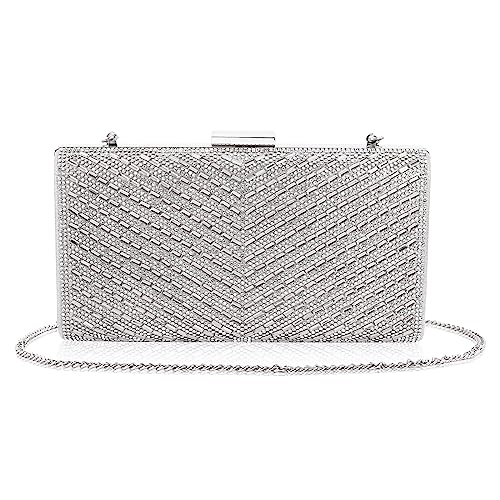 Sparkly Rhinestone Clutch for Bridal Glitter Metal Clasp Purse Formal Party and Wedding Evening Bag For Women2