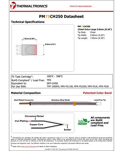 Metcal SFP-CH50 Burin interchangeable Thermaltronics PM75CH250 embout de soudage - 3