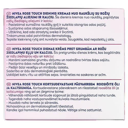 NIVEA Rose Touch Anti-Wrinkle Day Face Cream 50ml, pink, 50 ml (Pack of 1) - Image 4