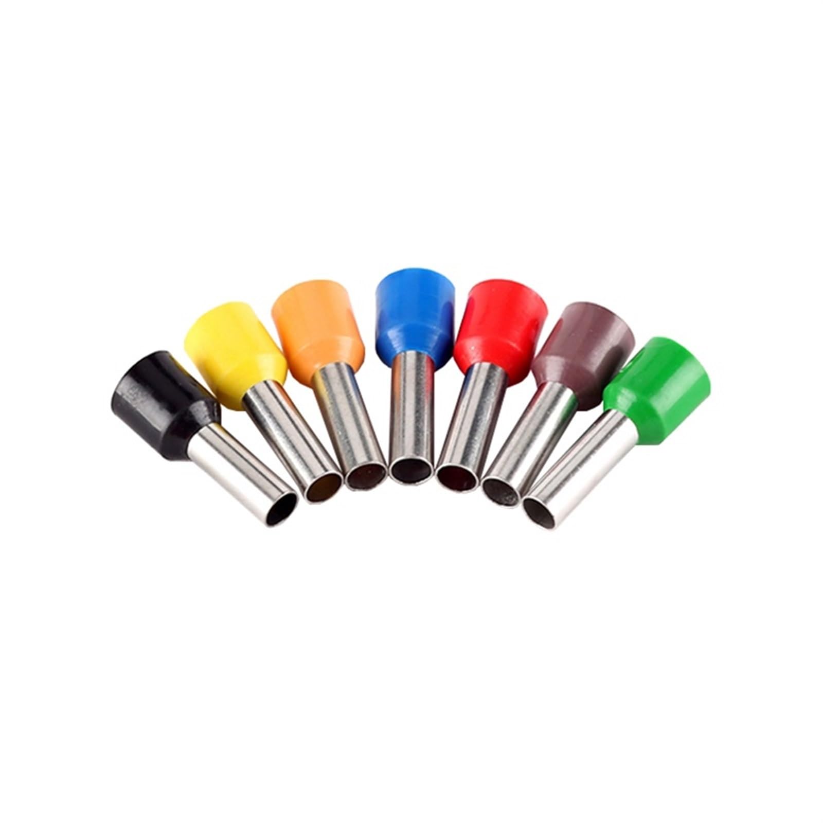 Conectores eléctricos 1000PCS/PACK Terminales de tubo VE7506 ~ VE7512 Cable Pin eléctrico Terminal aislado de engarzado en frío Conector de engarzado eléctrico 22-18AWG (Color: Rojo, Tamaño: VE7510) (