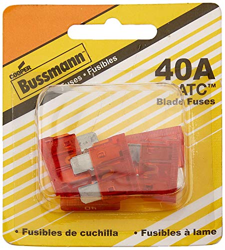 Bussmann (BP/ATC-40-RP) 40 Amp ATC Blade Fuse, Pack of 5 (25 Fuses)