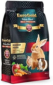 EuroGold Deluxe Blend Rodent Feed Rabbit, Hamster, Guinea Pig, 1 Kg