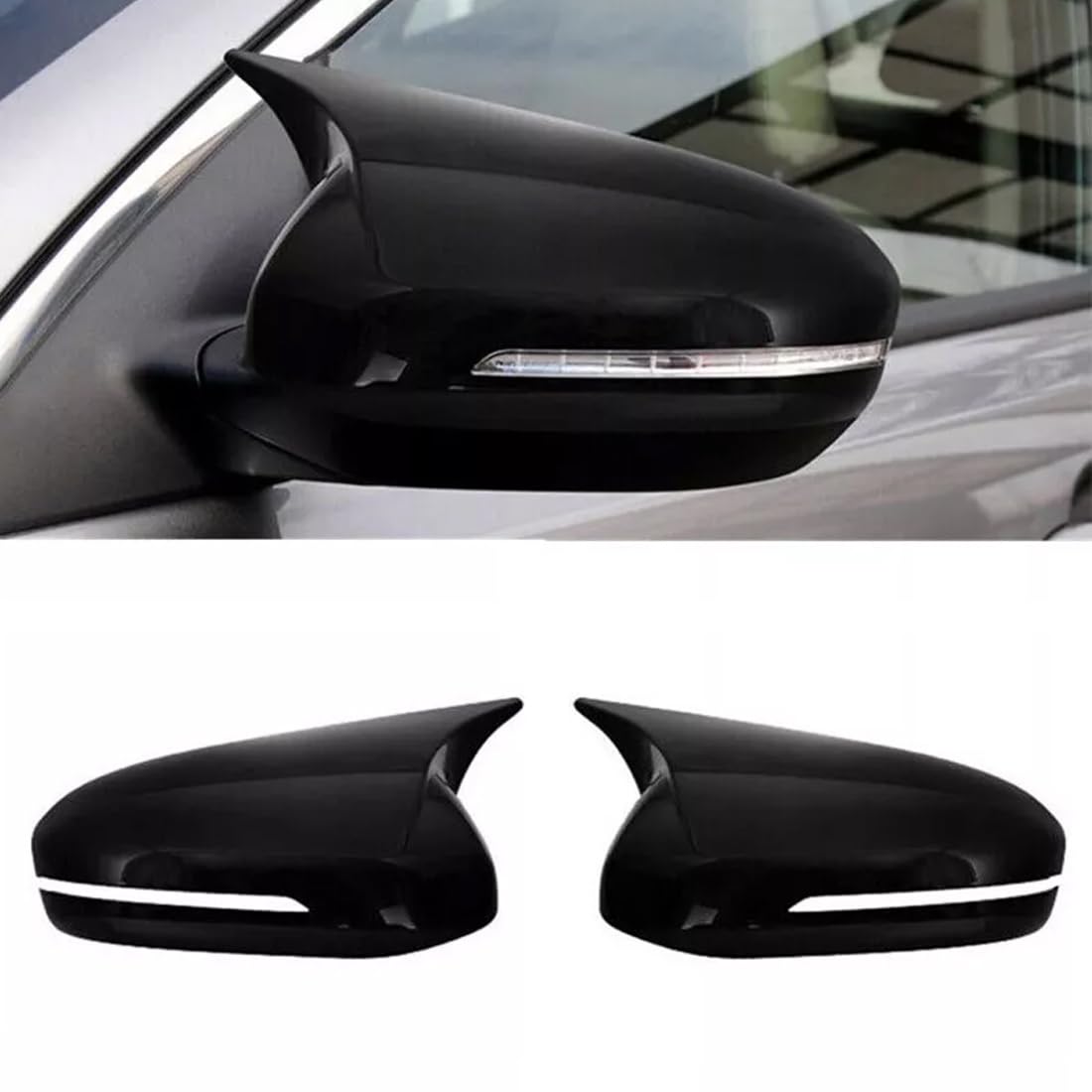 XITER Rear View Side Mirror Cover Side Mirror Cap For Kia Optima K5 2010-2015,Glossy Black