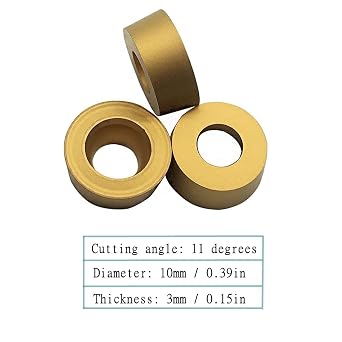 RCMT10T3M0 10pcs Carbide indexable Turning Insert with 5/8 SRDCN1616H10 Lathe Turning Tool Holder for Steel,Stainless Steel (RCMT10T3M0 +SRDCN1616H10) | Set includes 5/8 SRDCN1616H10 holder 10pcs RCMT10T3MO carbide inserts for turning steel stainless