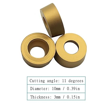 RCMT10T3M0 10pcs Carbide indexable Turning Insert with 5/8 SRDCN1616H10 Lathe Turning Tool Holder for Steel,Stainless Steel (RCMT10T3M0 +SRDCN1616H10) | Set includes 5/8 SRDCN1616H10 holder 10pcs RCMT10T3MO carbide inserts for turning steel stainless