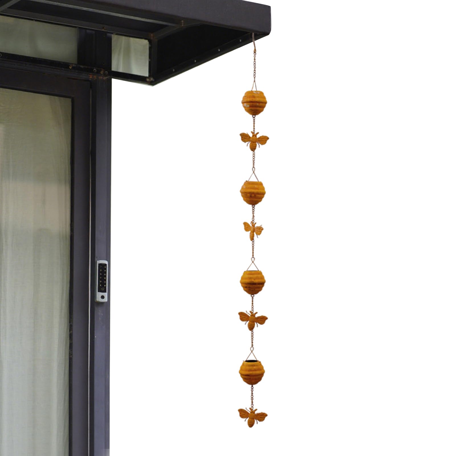 Chaînes de pluie pour gouttières en métal design abeille