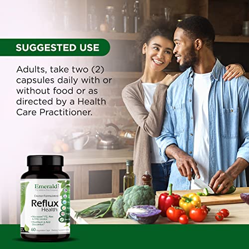 EMERALD LABS Reflux Health - Indigestion & Heartburn Relief with Mucosave FG, DGL, Aloe Vera, Probiotics, Digestive Enzymes & More* - 60 Vegetable Capsules (30-Day Supply) - Thumbnail 5