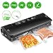 Produktbild ERAY Vakuumiergerät 110W, Vakuumierer für trockene und feuchte Lebensmittel, 3 Funktionen/Einstellbare Temperatur/LED-Anzeigelicht/15 Stücke Vakuumbeutel 22x30cm/Saugrohr inklusive, Schwarz
