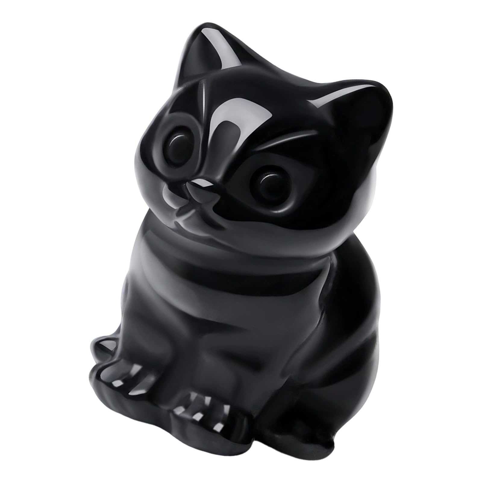 Cat Decorations, Statues, Crystals, Sitting Figures, Happy Cat Statue, Loss of Cat, Sympathy, Gift, Kitten Lover, Home Decoration, Crystal Figures, Lover Gift