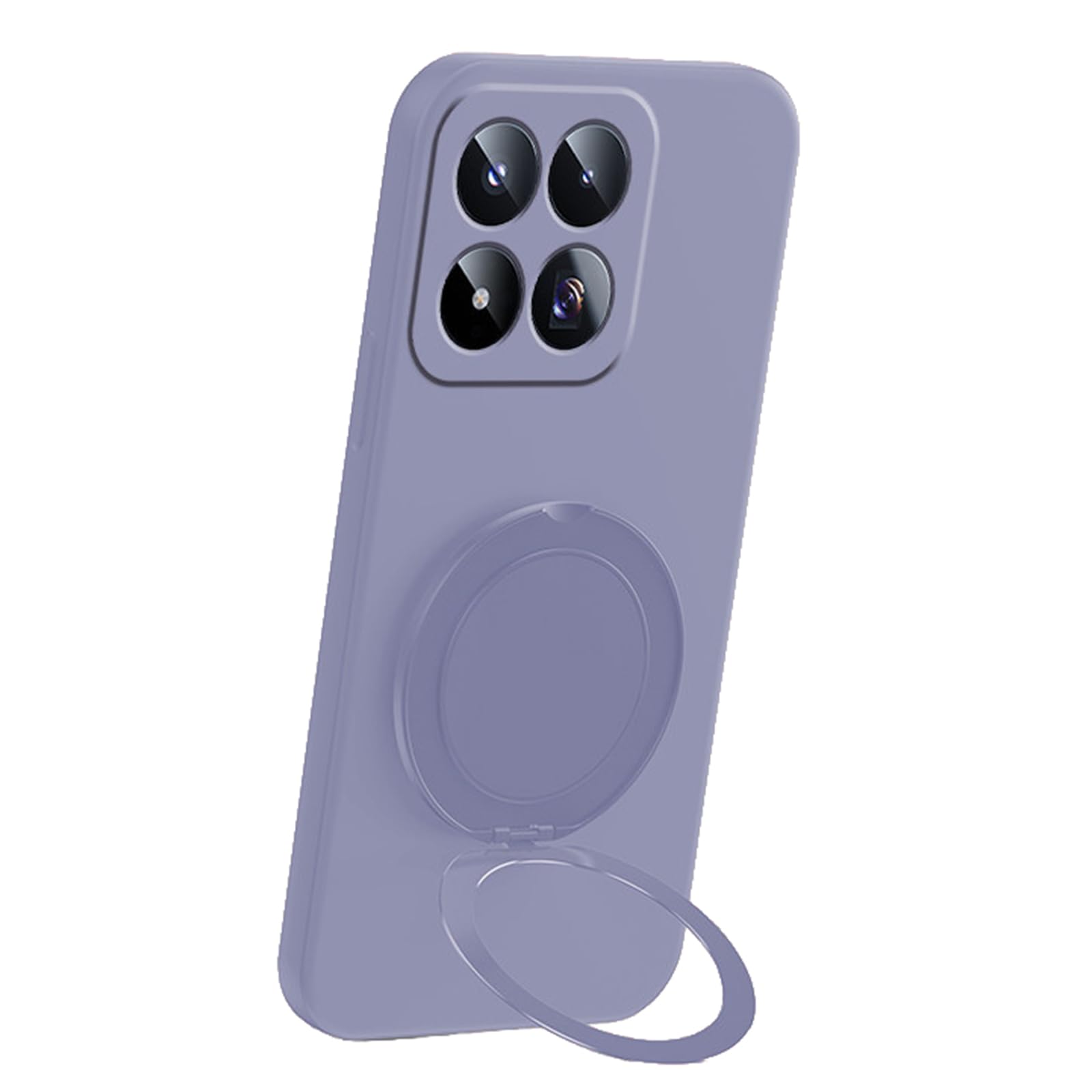 Fdujinh Grey Case For Xiaomi 17Max, Swivel Ring Kickstand Cover Camera Protection Shockproof Soft Silicone Shell,,17Max
