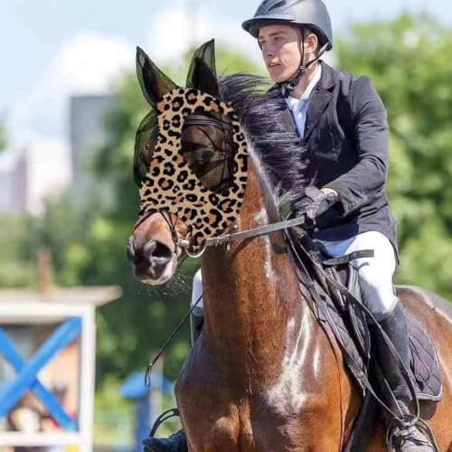 Fly Mask Horse, Breathable Horse Mask, Fly Mask Horse UV Protection, Mask with Ear Protection (L) - Image 2