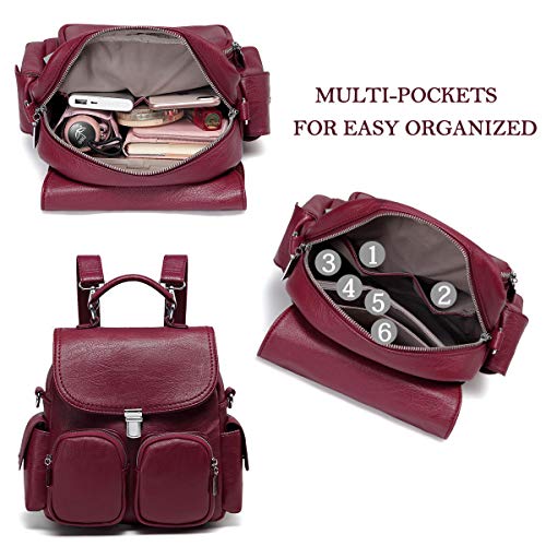 Backpack Purse for Women,VASCHY Anti Theft Cute Small Mini Convertible