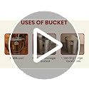 Image of Mintage Stainless Steel Bucket for Bathroom 12.5 litres Capacity | Water Storage Bucket for Kitchen | Laser Balti for Serving | Leak Proof Multipurpose Use | Balti for Home Steel Buckets with Handle
