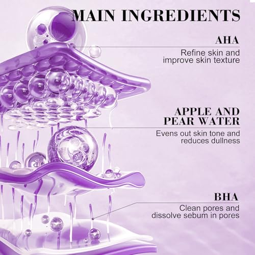 AHA/BHA Clarifying Treatment Toner, Tonico Facial Coreana, Tónico Exfoliante Iluminador, Tonico Facial, Elimina las Células Muertas Piel, Limpia los Poros, Equilibra la Producción de Grasa, 100ml - imagen 2