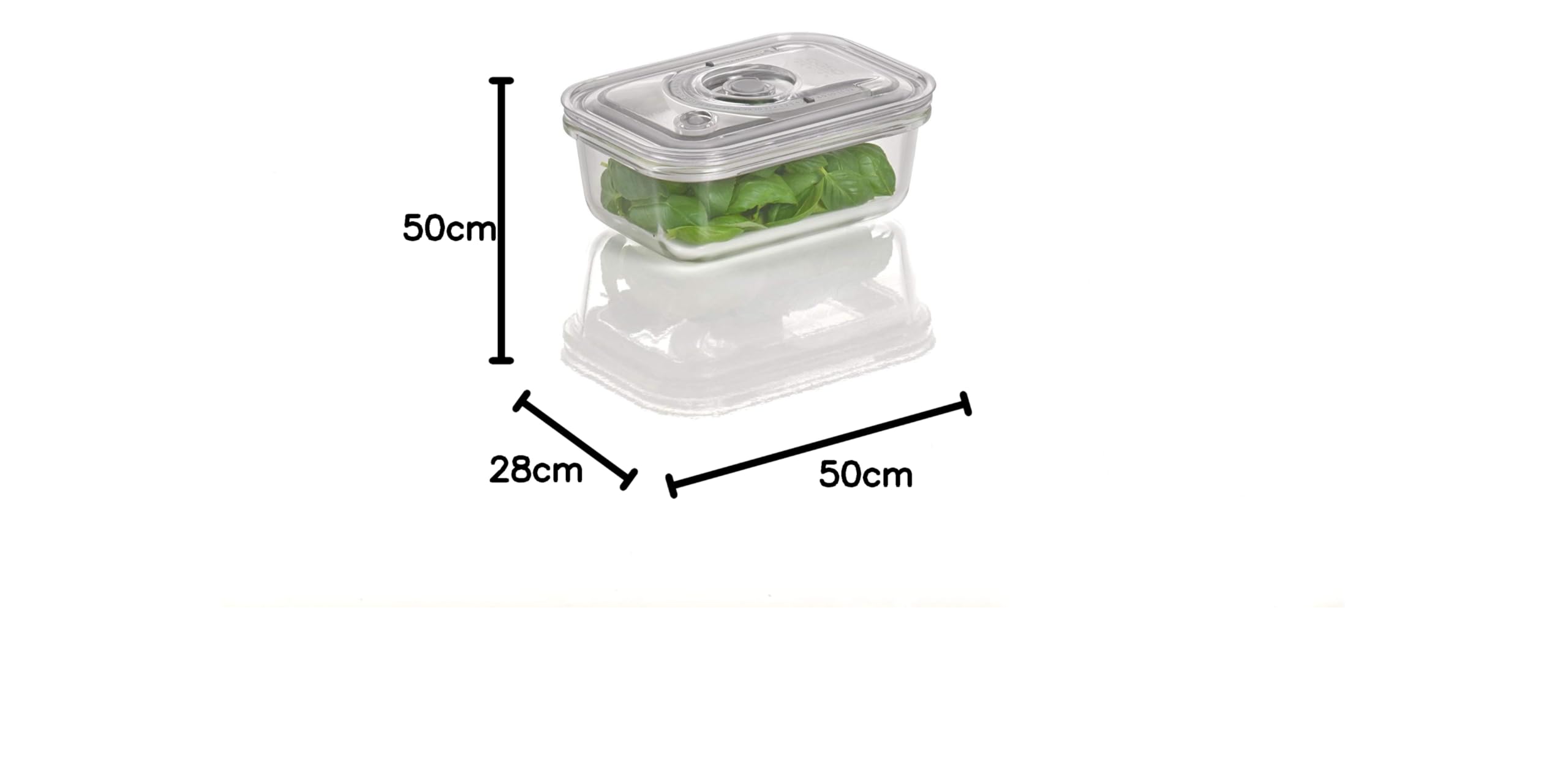 CASO VacuBoxx Lot de 4 récipients sous vide carrés extrêmement stables en verre borosilicate, sans BPA, résistants à la chaleur, passent au lave-vaisselle, au congélateur, neutre au goût, réglage